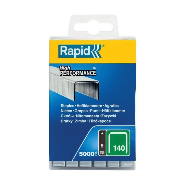 Agrafes en fil plat - RAPID - N°140/06mm - Pour isolation et bricolage - Boîte polypro 5000 - (40303088) Agrafes en fil plat - RAPID - N°140/06mm - Pour isolation et bricolage - Boîte polypro 5000 - (40303088)
