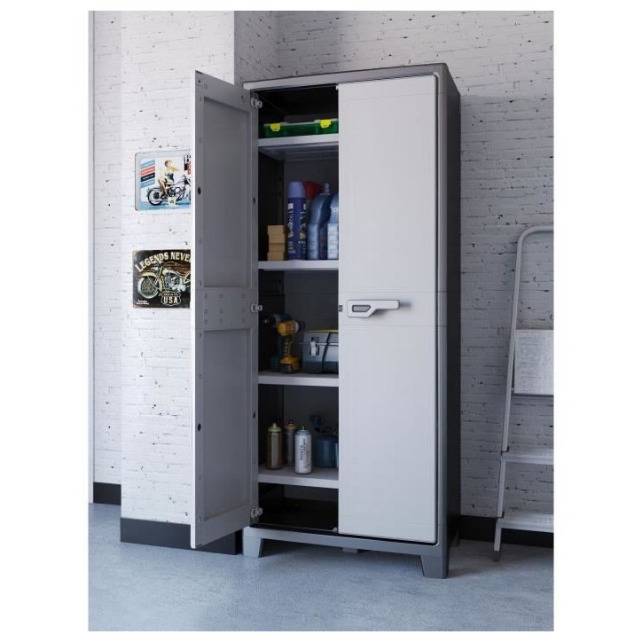 Armoire haute - KETER - TITAN - 44 x 80 x 182 cm - Gris Armoire haute - KETER - TITAN - 44 x 80 x 182 cm - Gris