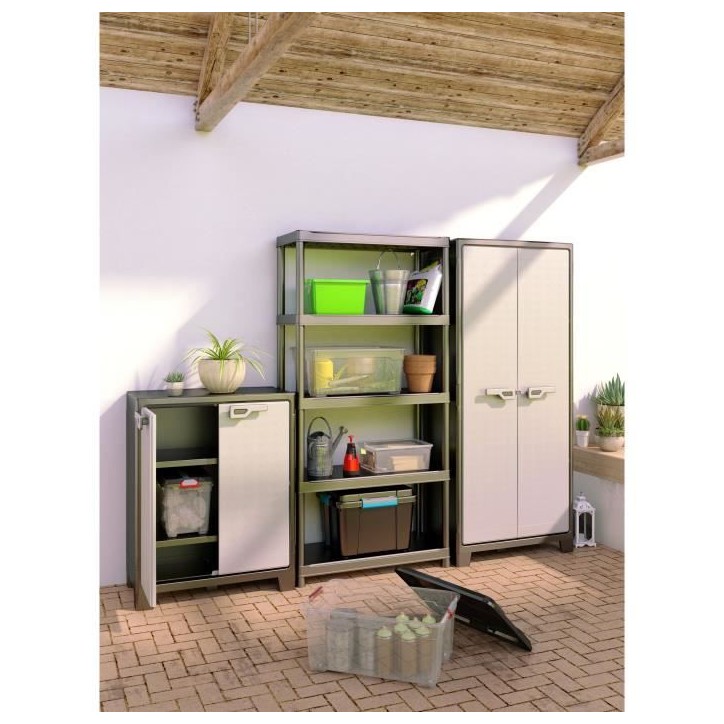Armoire basse - KETER - TITAN - 44 x 80 x 100 cm - Gris Armoire basse - KETER - TITAN - 44 x 80 x 100 cm - Gris