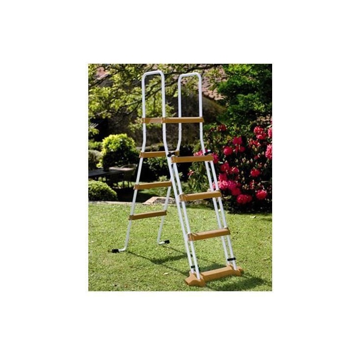 GRE - Kit Piscine hors sol acier ronde imitation bois - Ø480 x H132 cm (Livrée avec filtre a sable + échelle) GRE - Kit Piscine hors sol acier ronde imitation bois - Ø480 x H132 cm (Livrée avec filtre a sable + échelle)
