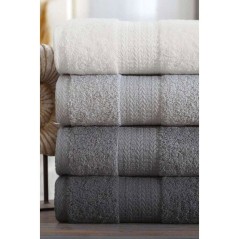 Ensemble de 4 serviettes a main - 50 x 85 cm - Gris