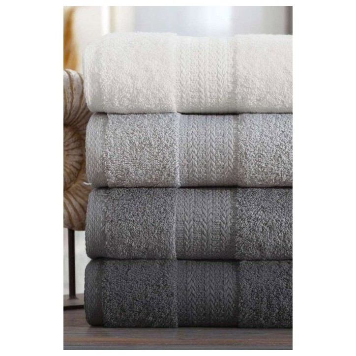 Ensemble de 4 serviettes a main - 50 x 85 cm - Gris Ensemble de 4 serviettes a main - 50 x 85 cm - Gris
