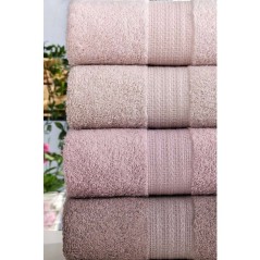 Ensemble de 4 serviettes a main - 50 x 85 cm - Poudre