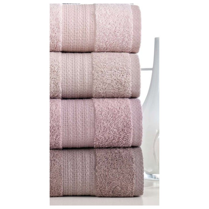 Ensemble de 4 serviettes a main - 50 x 85 cm - Poudre Ensemble de 4 serviettes a main - 50 x 85 cm - Poudre
