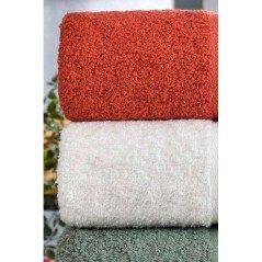 Ensemble de 4 serviettes a main - 50 x 85 cm - Blanc, Vert, Anthracite