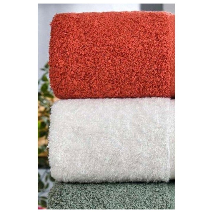 Ensemble de 4 serviettes a main - 50 x 85 cm - Blanc, Vert, Anthracite, Orange Ensemble de 4 serviettes a main - 50 x 85 cm - Blanc, Vert, Anthracite, Orange