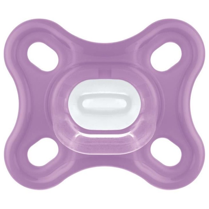 MAM Comfort Sucette Physiologique +0m Rose Lot de 2 + Boîte de Conservation