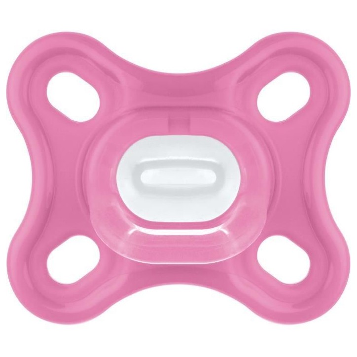 MAM Comfort Sucette Physiologique +0m Rose Lot de 2 + Boîte de Conservation