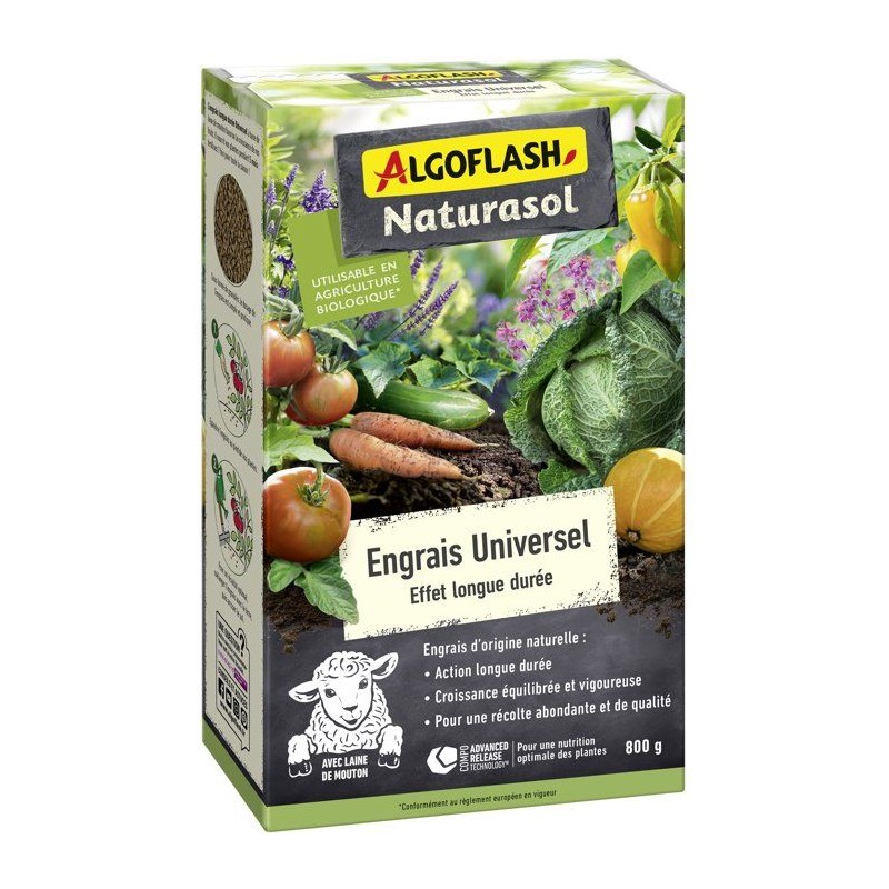 Engrais universel - ALGOFLASH NATURASOL - Longue durée - 800 g - UAB