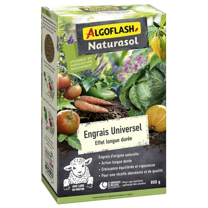Engrais universel - ALGOFLASH NATURASOL - Longue durée - 800 g - UAB Engrais universel - ALGOFLASH NATURASOL - Longue durée - 800 g - UAB