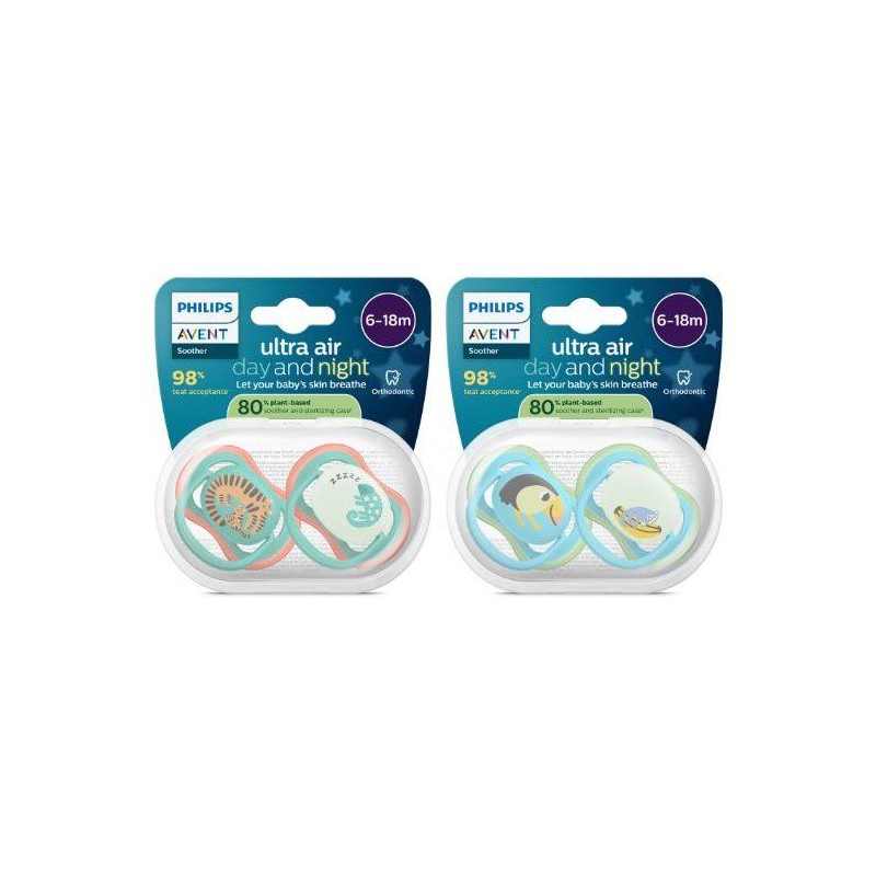 Lot de 4 sucettes Pacifier ultra air - PHILIPS AVENT - SCF087/27 - Jou