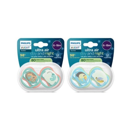 Lot de 4 sucettes Pacifier ultra air - PHILIPS AVENT - SCF087/27 - Jou