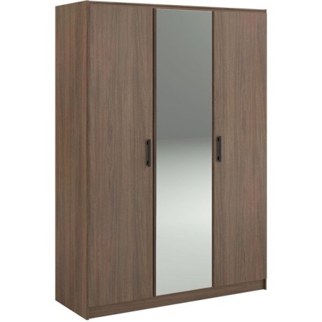 Armoire de chambre - AZUKA - Orme torréfié - 3 portes - Style contem