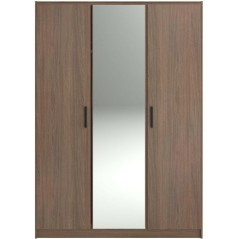 Armoire de chambre - AZUKA - Orme torréfié - 3 portes - Style contem
