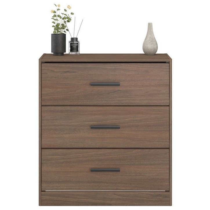 Commode - AZUKA - 3 tiroirs - Orme torréfié - 80 x 44 x 88 cm - PARISOT Commode - AZUKA - 3 tiroirs - Orme torréfié - 80 x 44 x 88 cm - PARISOT