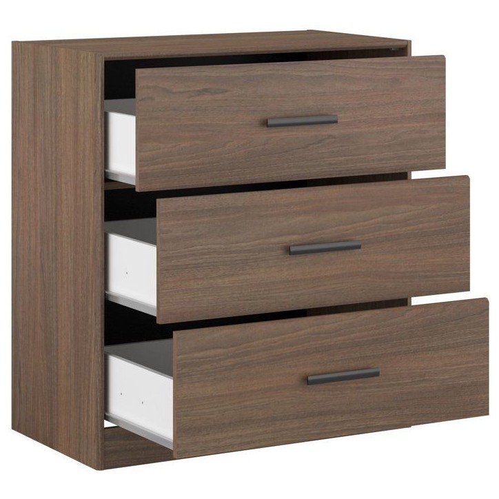 Chambre complete adulte - AZUKA - OrmeTorréfié - Lit 140 x 190 cm - 2 chevets - 1 commode - 1 armoire - PARISOT