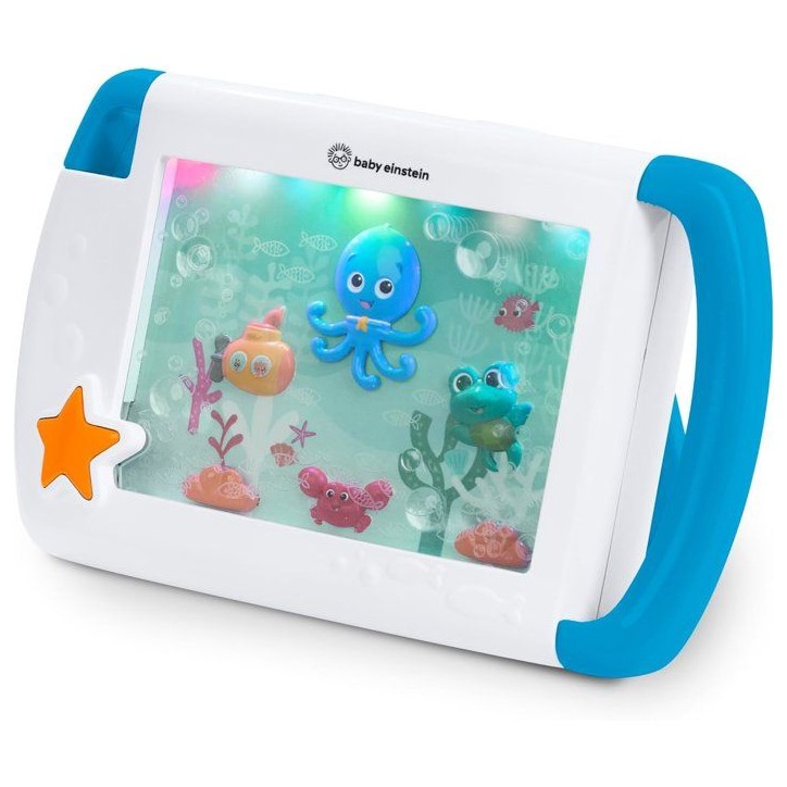 BABY EINSTEIN- Veilleuse On-the-Go Sea Dream, Aquarium Bébé Portable, Veilleuse Bébé Musicale et Lumineuse Attache Poussette