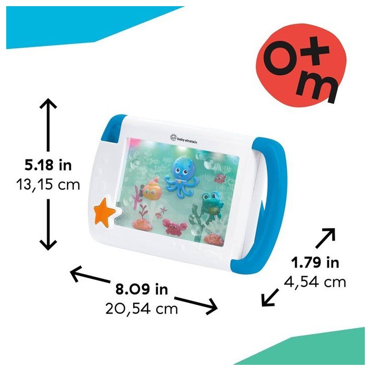 BABY EINSTEIN- Veilleuse On-the-Go Sea Dream, Aquarium Bébé Portable, Veilleuse Bébé Musicale et Lumineuse Attache Poussette