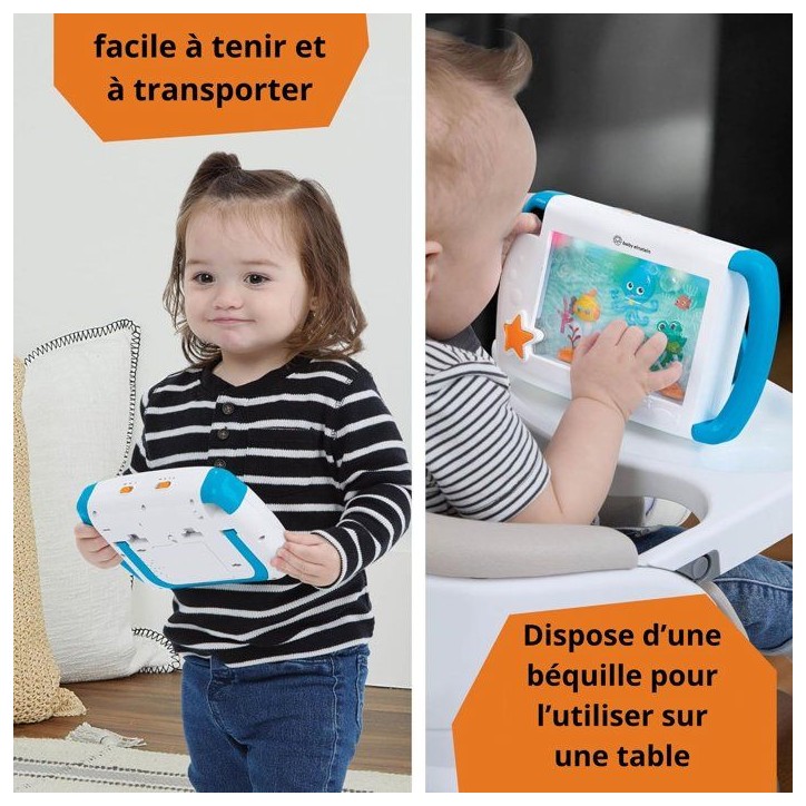 BABY EINSTEIN- Veilleuse On-the-Go Sea Dream, Aquarium Bébé Portable, Veilleuse Bébé Musicale et Lumineuse Attache Poussette