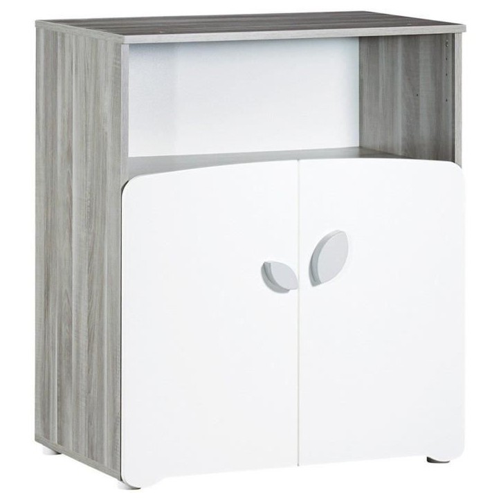 Chambre bébé trio Leaf: lit 120x60, commode a langer et armoire - Babyprice - Blanc Chambre bébé trio Leaf: lit 120x60, commode a langer et armoire - Babyprice - Blanc