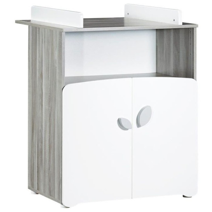 Chambre bébé trio Leaf: lit 120x60, commode a langer et armoire - Babyprice - Blanc Chambre bébé trio Leaf: lit 120x60, commode a langer et armoire - Babyprice - Blanc