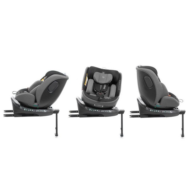 Siege auto - BABYAUTO - CORE - Groupe 0/1/2/3 - 40/150 cm - I-Size - Isofix - Pivotant - Inclinable - Réducteur - Anthracite