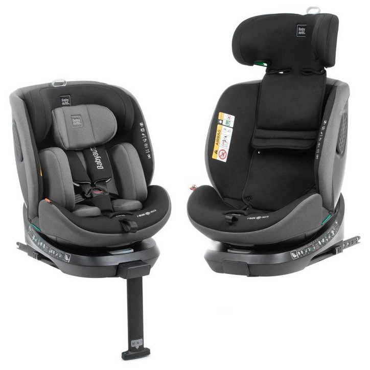 Siege auto - BABYAUTO - CORE - Groupe 0/1/2/3 - 40/150 cm - I-Size - Isofix - Pivotant - Inclinable - Réducteur - Anthracite