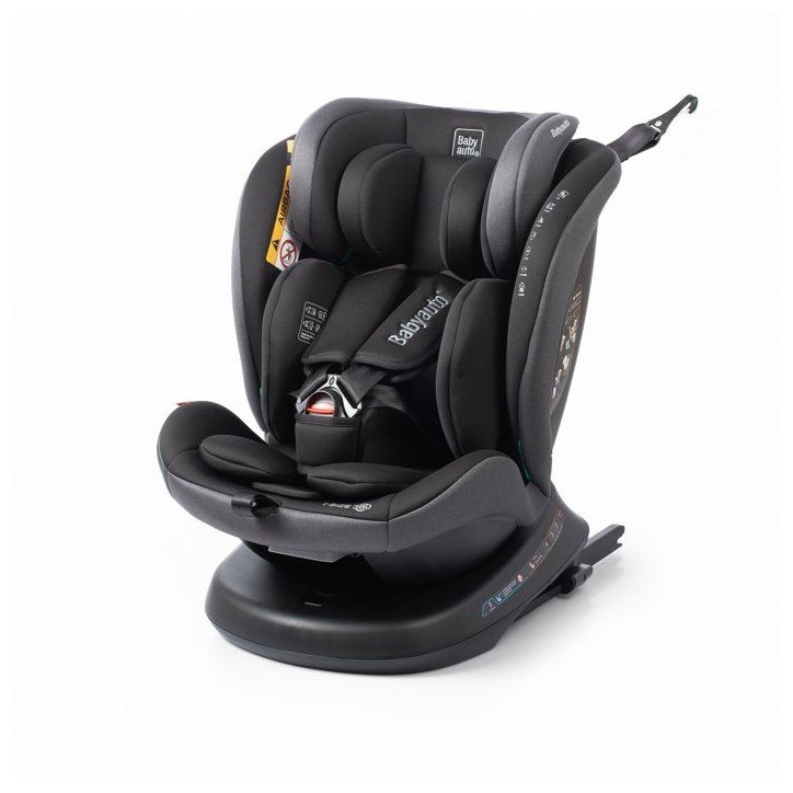 Siege auto - BABYAUTO - RODIA - Groupe 0/1/2/3 - 40/150 cm - I-Size - Pivotant - Inclinable - Avec réducteur - Stone Grey