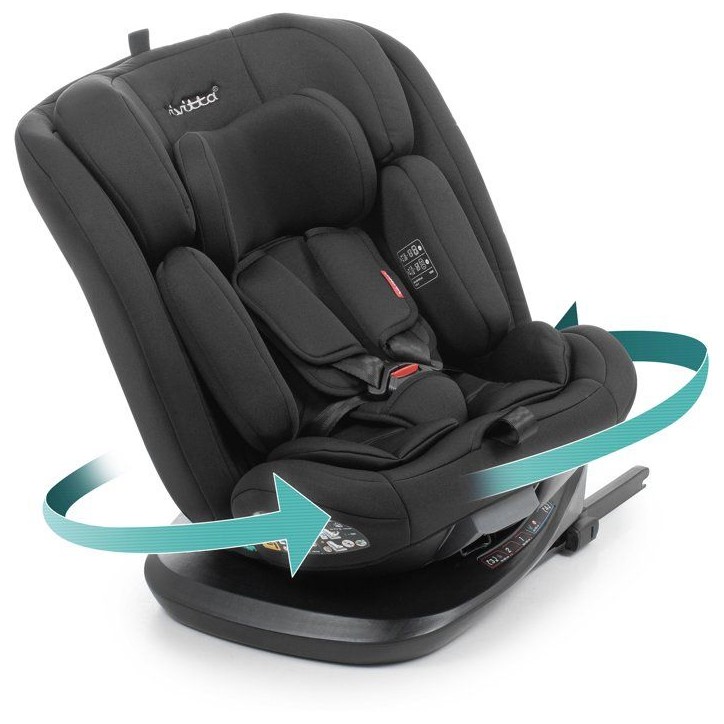 Siege auto - BABYAUTO - ZAFIRO - Groupe 0/1/2/3 - 40/150 cm - I-Size - Pivotant - Inclinable - Avec réducteur - Noir
