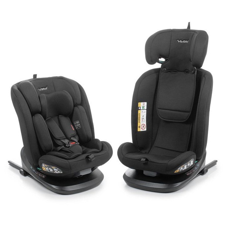 Siege auto - BABYAUTO - ZAFIRO - Groupe 0/1/2/3 - 40/150 cm - I-Size - Pivotant - Inclinable - Avec réducteur - Noir