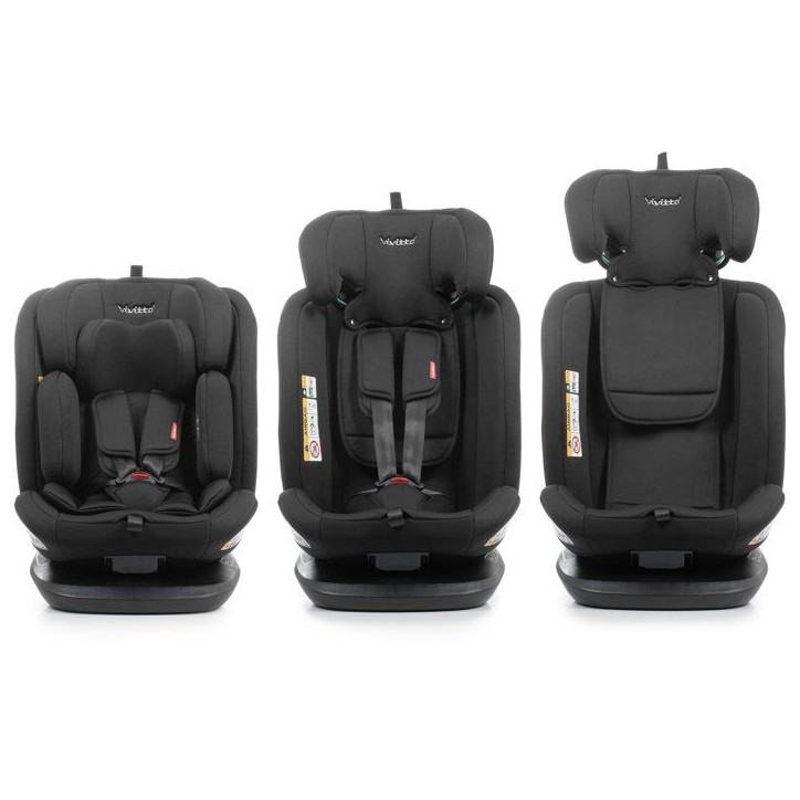 Siege auto - BABYAUTO - ZAFIRO - Groupe 0/1/2/3 - 40/150 cm - I-Size - Pivotant - Inclinable - Avec réducteur - Noir