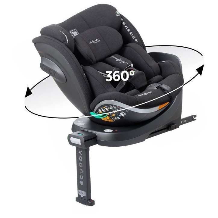 Siege auto - BABYAUTO - SCUDDA - Groupe 0/1/2/3 - 40/150 cm - I-Size - Pivotant - Inclinable - Réducteur - Jambe force - Anthra Siege auto - BABYAUTO - SCUDDA - Groupe 0/1/2/3 - 40/150 cm - I-Size - Pivotant - Inclinable - Réducteur - Jambe force - Anthra