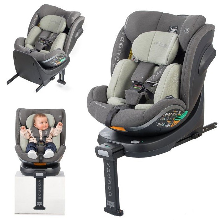 Siege auto - BABYAUTO - SCUDDA - Groupe 0/1/2/3 - 40/150 cm - I-Size - Pivotant - Inclinable - Réducteur - Jambe de force - Oli