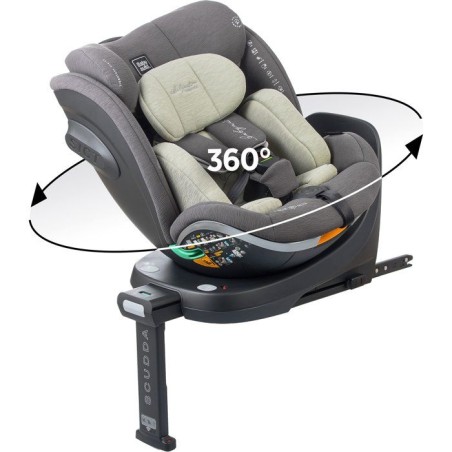 Siege auto - BABYAUTO - SCUDDA - Groupe 0/1/2/3 - 40/150 cm - I-Size - Pivotant - Inclinable - Réducteur - Jambe de force - Oli