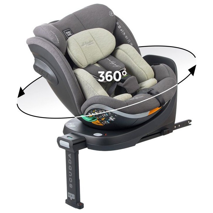 Siege auto - BABYAUTO - SCUDDA - Groupe 0/1/2/3 - 40/150 cm - I-Size - Pivotant - Inclinable - Réducteur - Jambe de force - Oli
