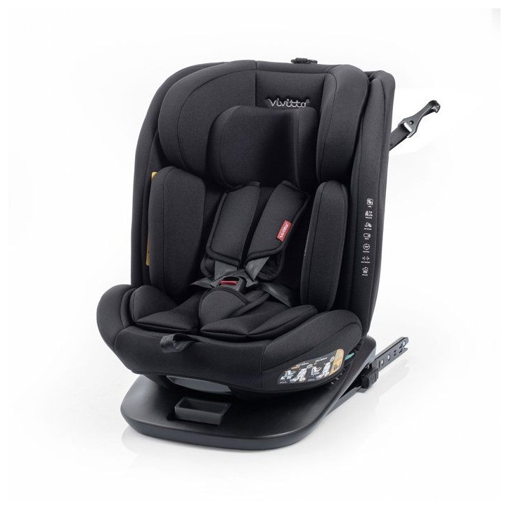 Siege auto - BABYAUTO - Garaia Vivitta - Groupe 0/1/2/3 - 40/150 cm - Isofix + Top Tether - Pivotant - Inclinable - Noir Siege auto - BABYAUTO - Garaia Vivitta - Groupe 0/1/2/3 - 40/150 cm - Isofix + Top Tether - Pivotant - Inclinable - Noir