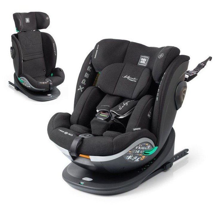 Siege auto - BABYAUTO - XPERTA - Groupe 0/1/2/3 - 40/150 cm - I-Size - Pivotant - Inclinable - Avec réducteur - Anthracite