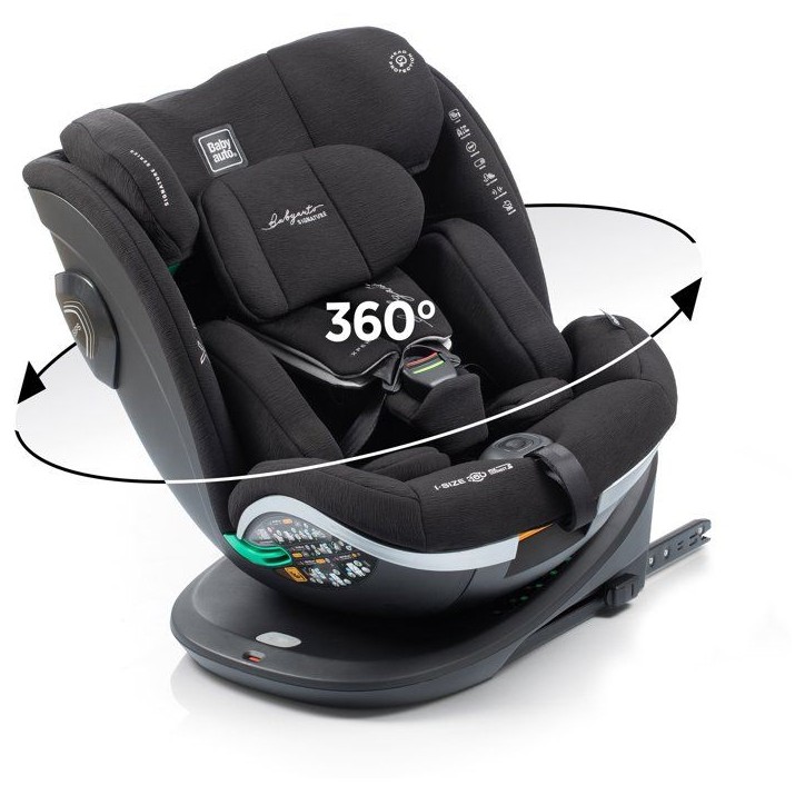 Siege auto - BABYAUTO - XPERTA - Groupe 0/1/2/3 - 40/150 cm - I-Size - Pivotant - Inclinable - Avec réducteur - Anthracite