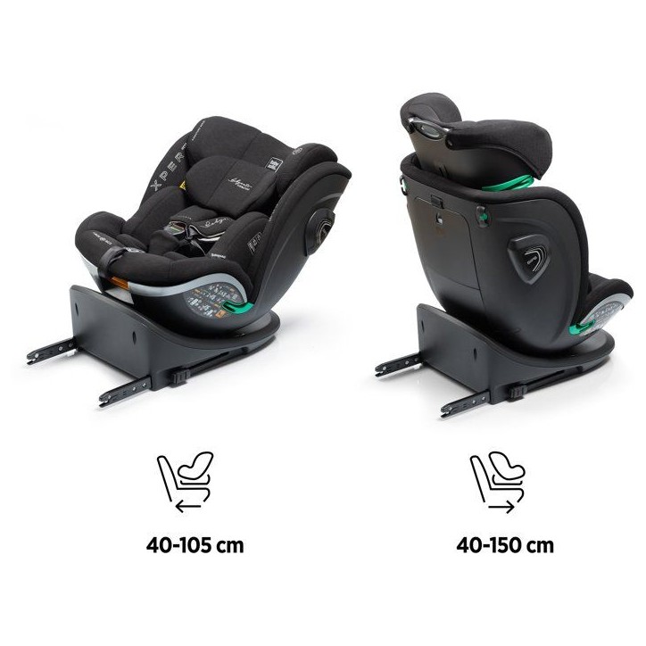 Siege auto - BABYAUTO - XPERTA - Groupe 0/1/2/3 - 40/150 cm - I-Size - Pivotant - Inclinable - Avec réducteur - Anthracite