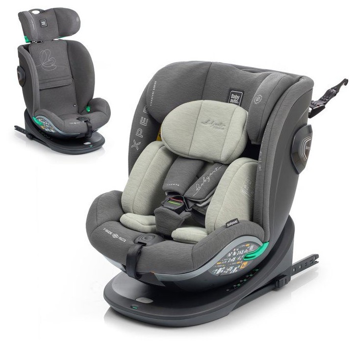 Siege auto - BABYAUTO - XPERTA - Groupe 0/1/2/3 - 40/150 cm - I-Size - Pivotant - Inclinable - Avec réducteur - Olive Siege auto - BABYAUTO - XPERTA - Groupe 0/1/2/3 - 40/150 cm - I-Size - Pivotant - Inclinable - Avec réducteur - Olive