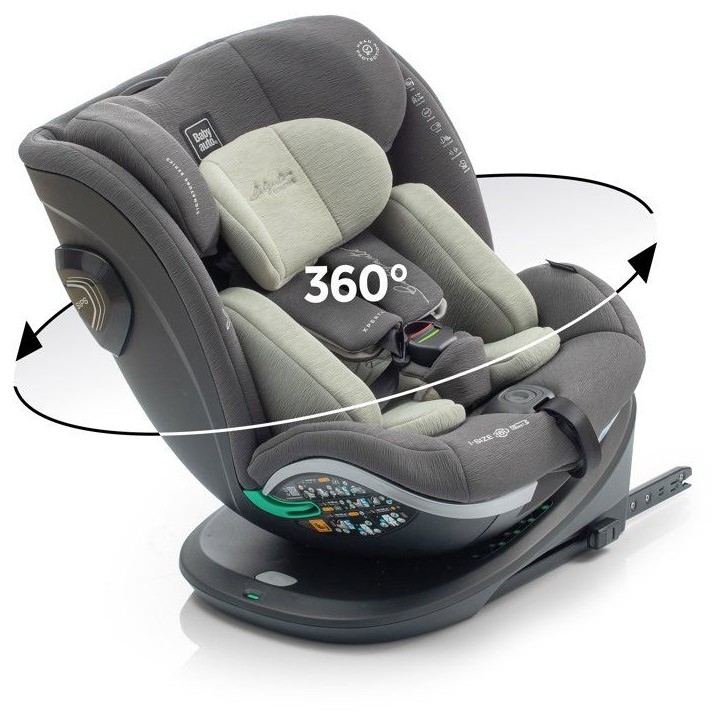 Siege auto - BABYAUTO - XPERTA - Groupe 0/1/2/3 - 40/150 cm - I-Size - Pivotant - Inclinable - Avec réducteur - Olive Siege auto - BABYAUTO - XPERTA - Groupe 0/1/2/3 - 40/150 cm - I-Size - Pivotant - Inclinable - Avec réducteur - Olive