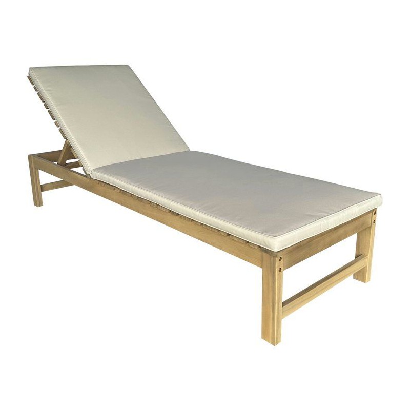 Bain de soleil - Proloisirs - Balito - Châssis en acacia FSC- Coussin