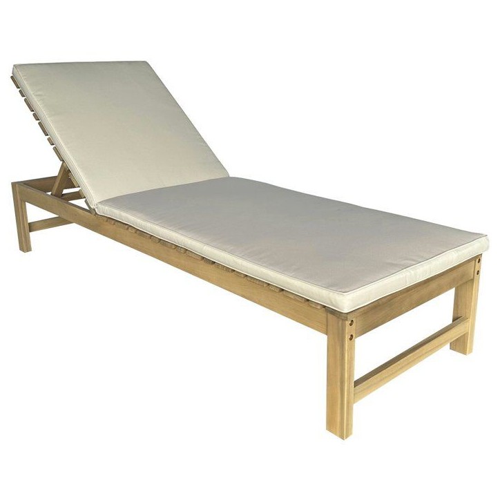 Bain de soleil - Proloisirs - Balito - Châssis en acacia FSC- Coussin déhoussable inclus