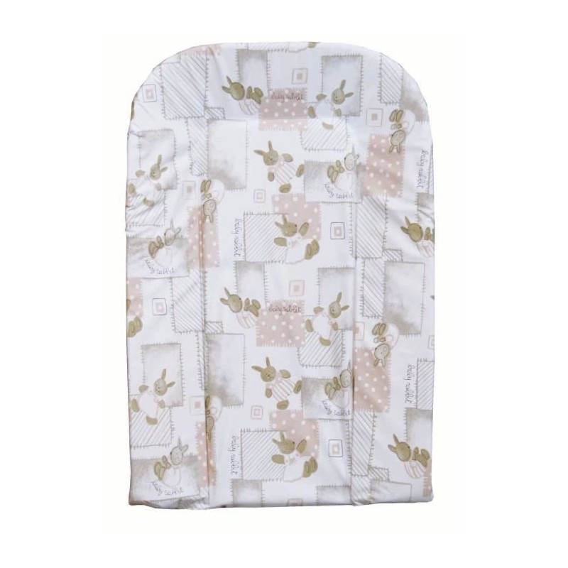 Matelas a langer - BAMBISOL - Plaque mousse - Imprimé lapin beige