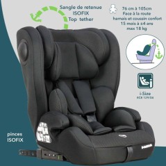 Siege auto évolutif - BAMBISOL - AY575N - Groupe 1/2/3 - I-Size - Iso