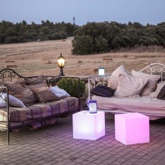 Cube lumineux / tabouret - LUMISKY - CARRY C40 - LED multicolore dimma