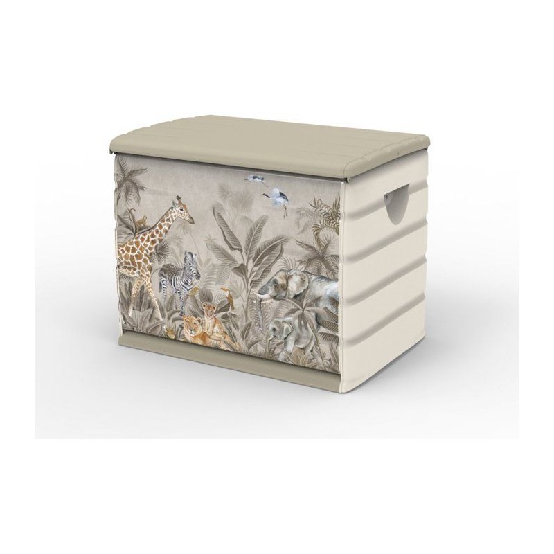 Coffre de rangement - PLASTIKEN - 260 L - 80 x 61 x 53 cm - Safari