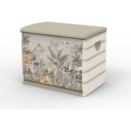 Coffre de rangement - PLASTIKEN - 260 L - 80 x 61 x 53 cm - Safari