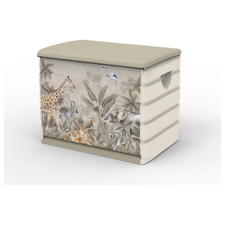 Coffre de rangement - PLASTIKEN - 260 L - 80 x 61 x 53 cm - Safari