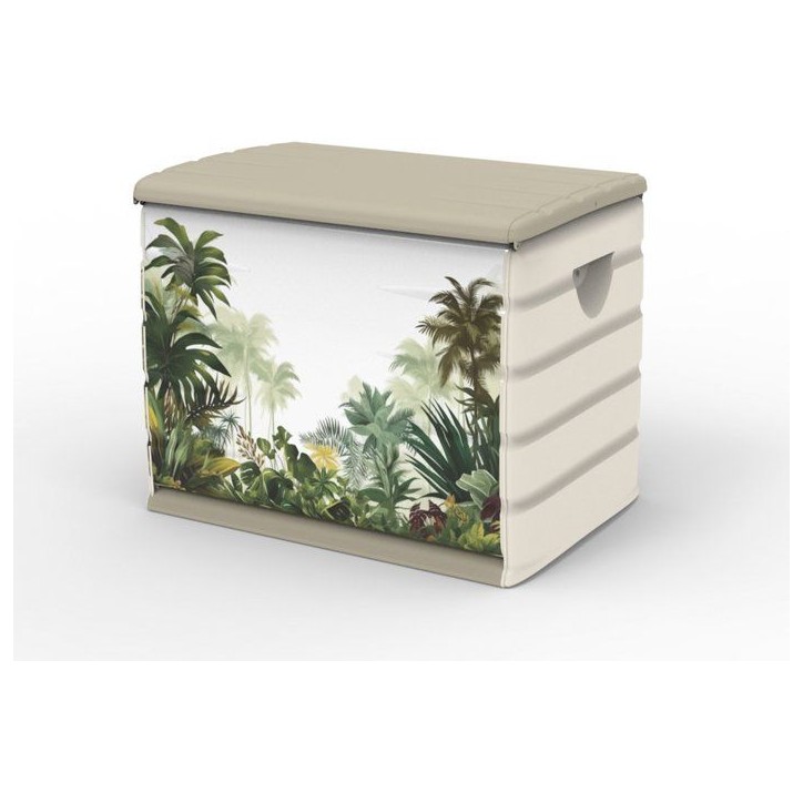 Coffre de rangement - PLASTIKEN - 260 L - 80 x 61 x 53 cm - Tropical